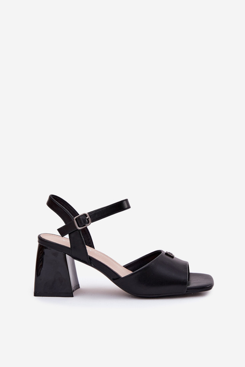 Sandały Damskie Na Słupku Vinceza 62235 Czarne