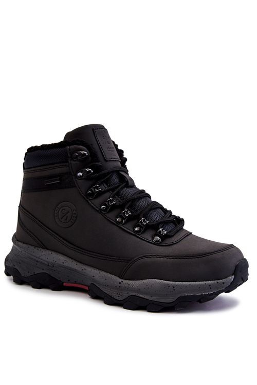 Męskie Ocieplane Buty Trekkingowe Cross Jeans KK1R4027C Czarne