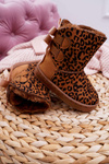 Dziecięce Botki Śniegowce Z Futerkiem Leopard Fiona