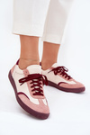 Skórzane Sneakersy Damskie Zazoo N1202 Różowe