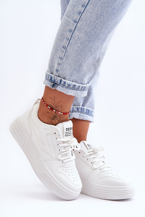 Damskie Klasyczne Sportowe Buty Białe Avra