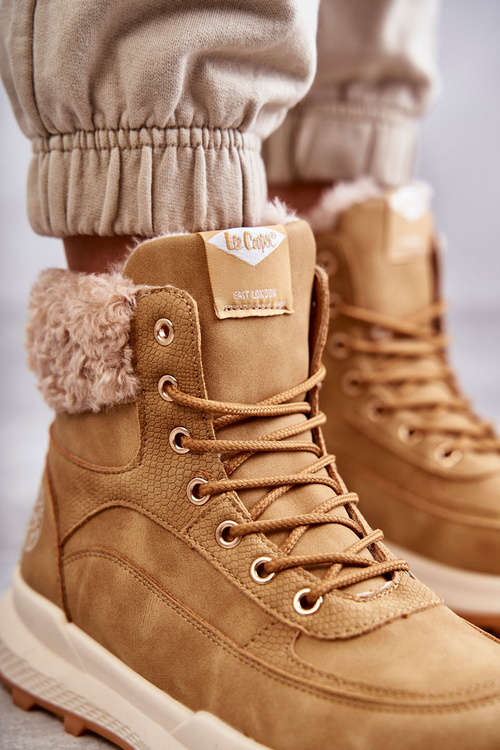 Ocieplane Botki Trapery Lee Cooper LCJ-22-44-1361L Beżowe