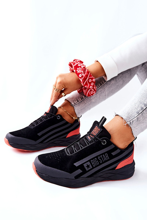 Skórzane Buty Sportowe Big Star II274460 Czarne
