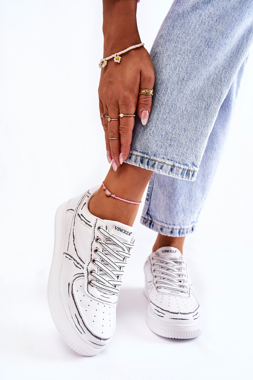 Damskie Niskie Buty Sportowe Białe Solveig