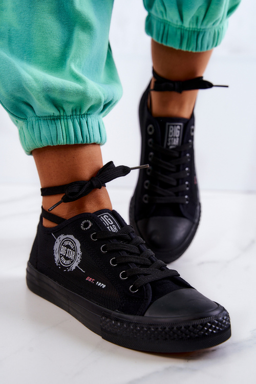 Damskie Tenisówki Trampki BIG STAR JJ274A256 Czarne