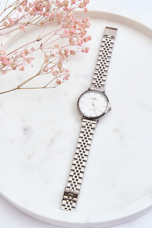 Damski Wodoodporny Zegarek Jasna Tarcza Giorgio&Dario Srebrny