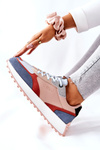 Buty Sportowe Memory Foam Big Star II274401 Beżowo-Niebieskie