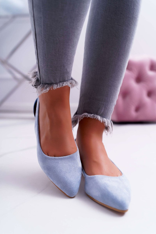 Lu Boo Baleriny W Szpic Zamsz Błękitne Better