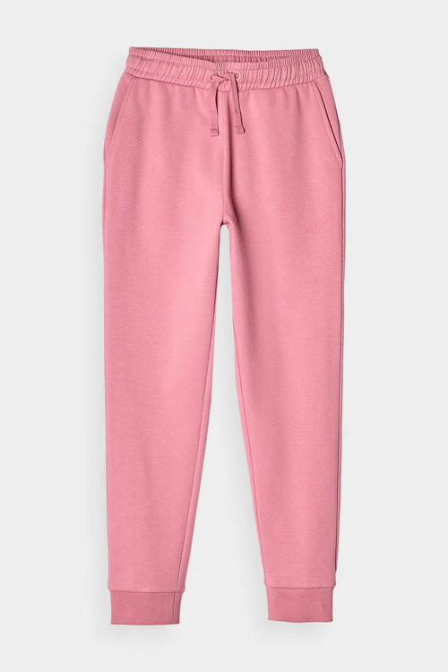 Dziewczęce Spodnie Dresowe Joggery 4F 4FJWMM00TTROF0828-56S Różowe