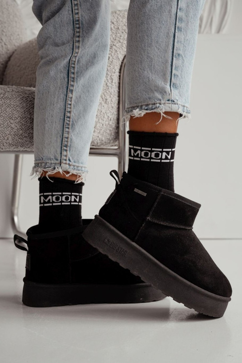 Skarpetki Damskie Półfrotte UNIQUE Bezuciskowe MOON Czarne