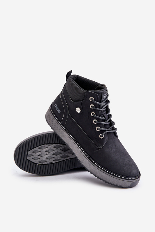 Sznurowane Botki Męskie Big Star OO174559 Hi-Poly System Czarne