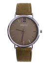Damski Zegarek Ernest Manon Zamszowy Oliwkowy Srebrny