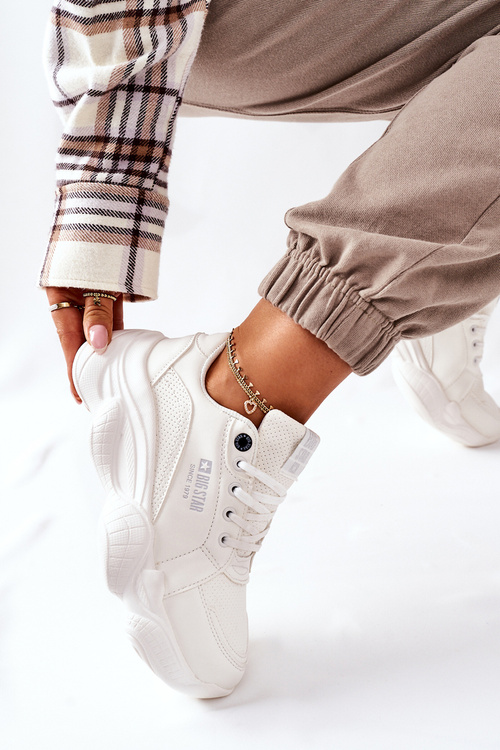 Damskie Sportowe Buty Memory Foam Big Star II274359 Białe