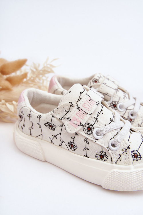 Dziecięce Materiałowe Trampki BIG STAR JJ374102 Białe