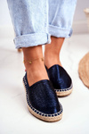 Espadryle Damskie Pleciona Podeszwa Granatowe Big Star DD274A147