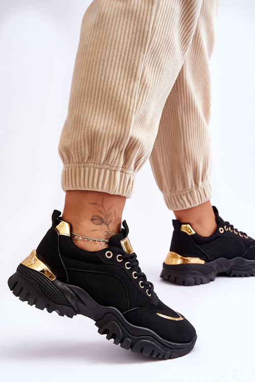 Klasyczne Sportowe Buty Na Platformie Czarne Need It