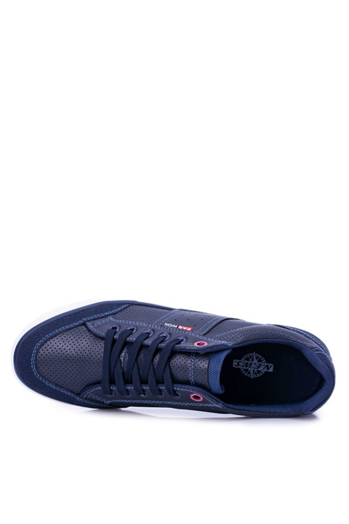 Granatowe Męskie Trampki Tenisówki Sorento