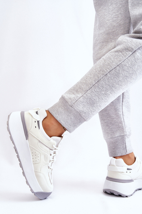 Damskie Buty Sportowe Na Platformie Białe Dakari