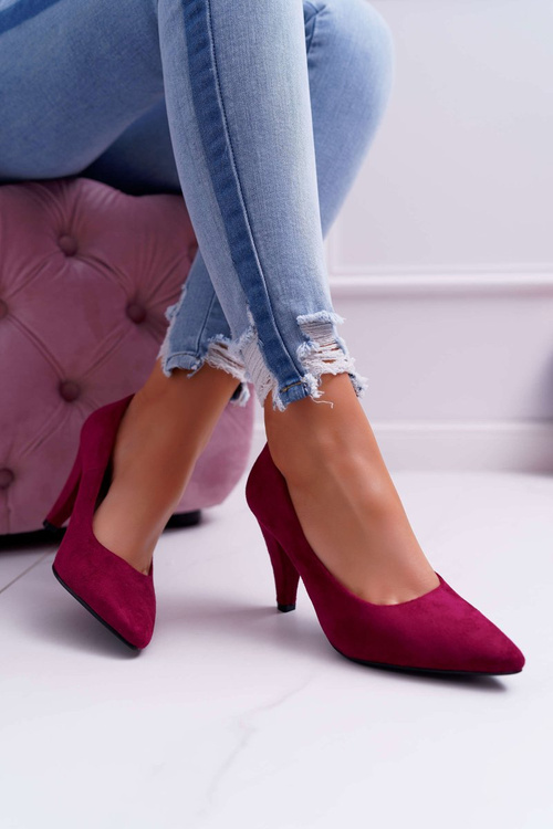 Czółenka Damskie Sergio Leone PB139 Fuksja Felice