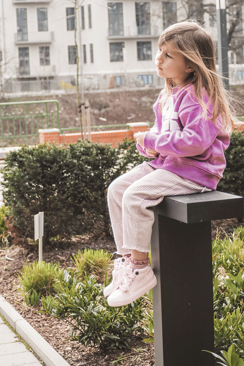 Dziecięce Klasyczne Wysokie Trampki Big Star LL374003 Różowe