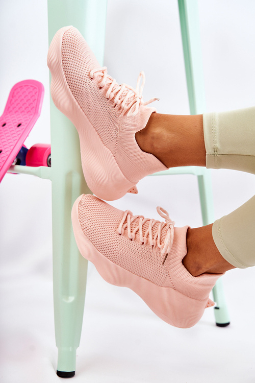 Wsuwane Buty Sportowe Damskie Różowe Dalmiro