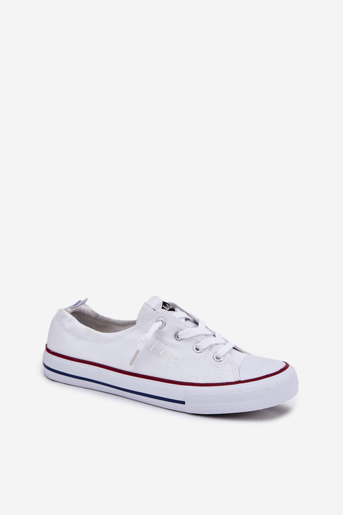 Materiałowe Trampki Damskie Lee Cooper LCW-25-02-3296L Białe