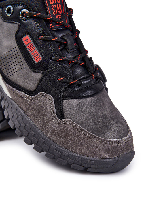 Męskie Klasyczne Buty Sportowe Memory Foam Big Star KK174271 Szare