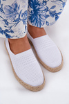 Damskie Espadryle Z Plecionką Vinceza 13624 Białe