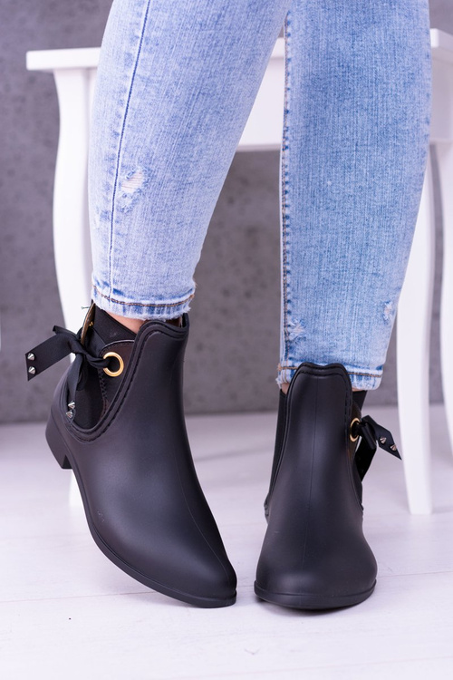 Czarne Matowe Damskie Kalosze Sztyblety Someday