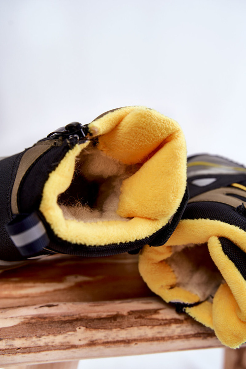 Dziecięce Botki Trapery Ocieplane Wełną Khaki Marco