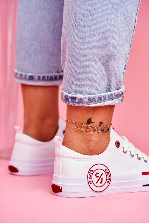 Trampki Damskie Cross Jeans Białe FF2R4072C