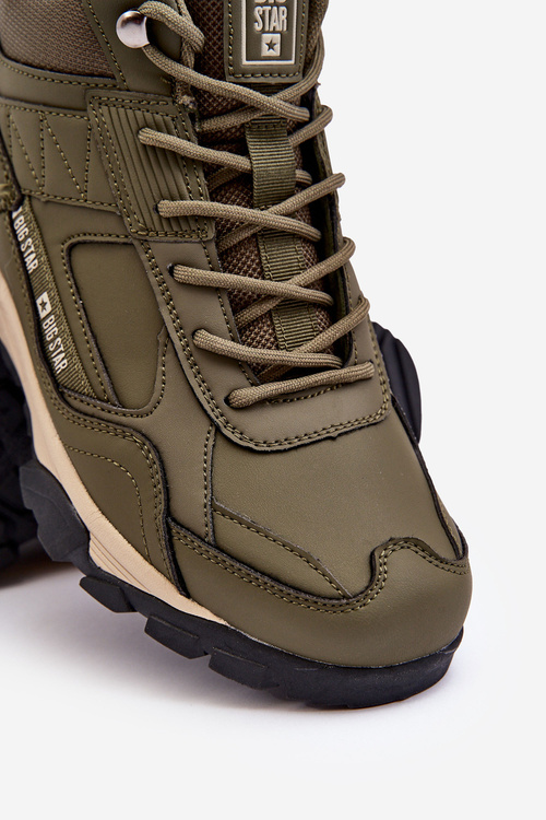 Buty Trekkingowe Ocieplane Zielone Big Star MM174163