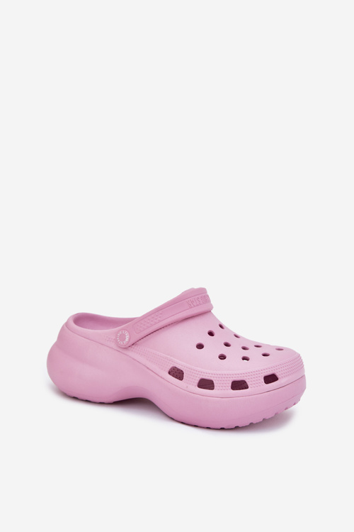 Piankowe Klapki Damskie Na Masywnej Podeszwie Big Star RR274A120 Różowe