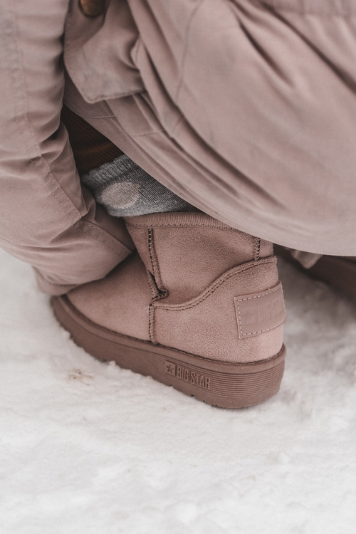 Dziecięce Śniegowce Ocieplane Na Suwak Różowe Big Star MM374101