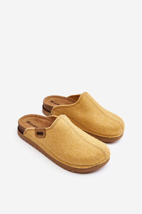 Damskie Obuwie Domowe Kapcie Inblu DJ000010 Żółte