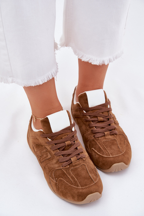 Buty Sportowe Damskie Z Eko Zamszu Camel Dorella