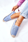 Klasyczne Damskie Espadryle Niebieskie Flaure 