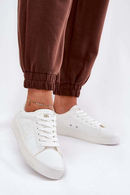 Niskie Trampki Damskie Z Eko Skóry Big Star NN274577 Białe