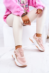 Sportowe Buty Sneakersy Różowe Retroque