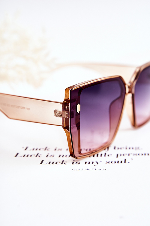 Okulary Przeciwsłoneczne Kwadratowe Ombre V110021 Brązowe