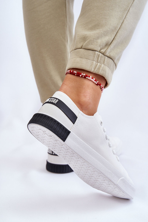 Damskie Niskie Trampki Big Star LL274039 Białe