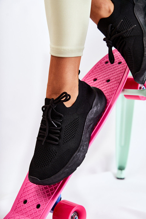 Damskie Buty Sportowe Wsuwane Czarne Livia