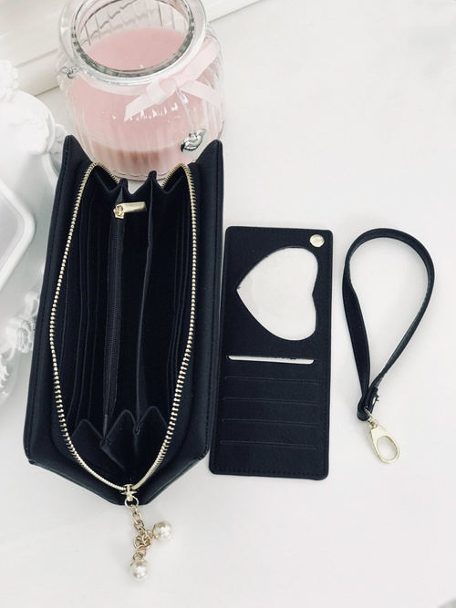 Duży Damski Czarny Portfel