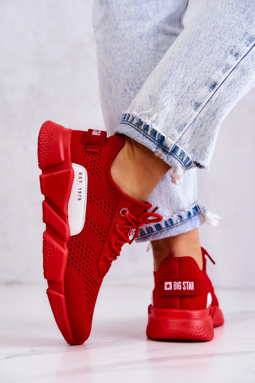 Damskie Buty Sportowe Memory Foam Big Star JJ274270 Czerwone