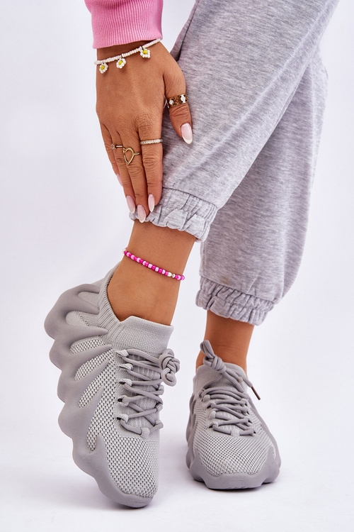 Damskie Wsuwane Sneakersy Szare Myles