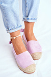 Espadryle Damskie Zamszowe Fioletowe Kontres