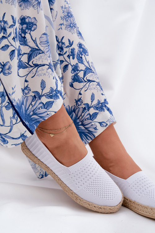 Damskie Espadryle Z Plecionką Vinceza 13624 Białe