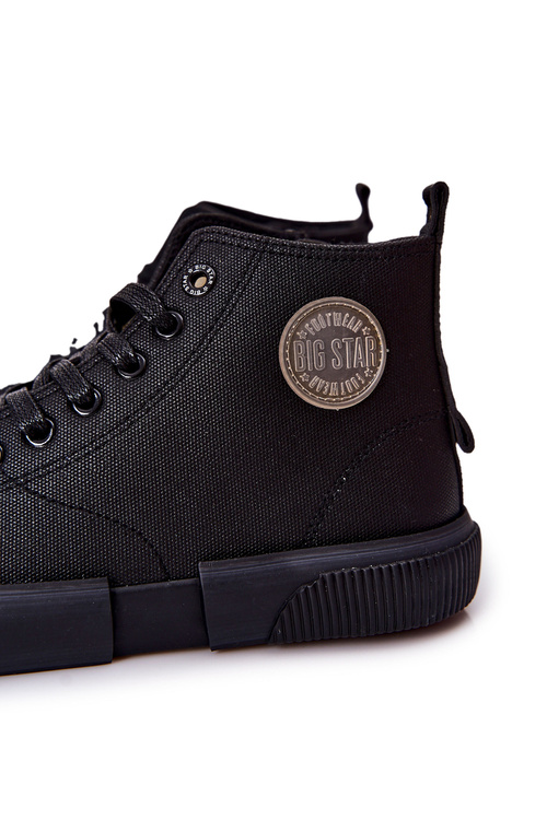 Męskie Wysokie Trampki Big Star II174023 Czarne