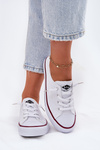 Materiałowe Trampki Damskie Lee Cooper LCW-25-02-3296L Białe