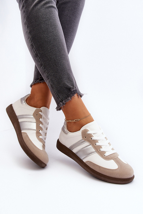 Damskie Niskie Buty Sportowe Sneakersy Białe Cafala